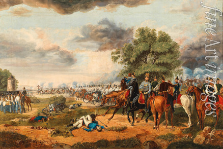 Adam Albrecht (Umkreis) - Die Schlacht bei Mortara am 21. März 1849