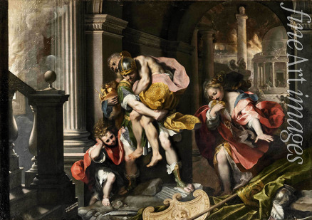 Barocci Federigo - Die Flucht des Aeneas aus Troja