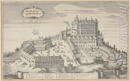 Merian Matthäus der Ältere - Ansicht von Schloss Ambras bei Innsbruck in Tirol, aus: Topographia Provinciarum Austriacarum...