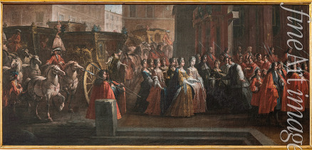 Spolverini (Mercanti) Ilario Giacinto - Der Bischof und der Klerus von Parma huldigen Elisabetta Farnese vor der Kathedrale