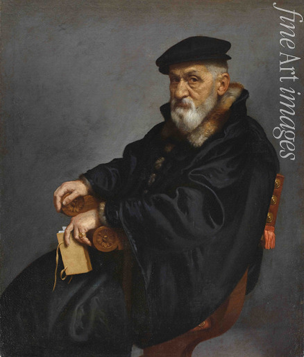 Moroni Giovan Battista - Bildnis eines sitzenden alten Mannes