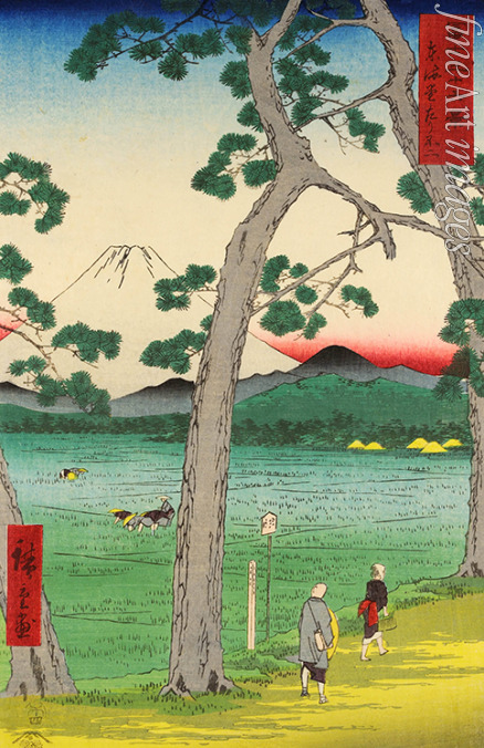 Hiroshige Utagawa - Fuji Seen from the Left on the Tokaido Road, from the series Thirty-six Views of Mount Fuji 