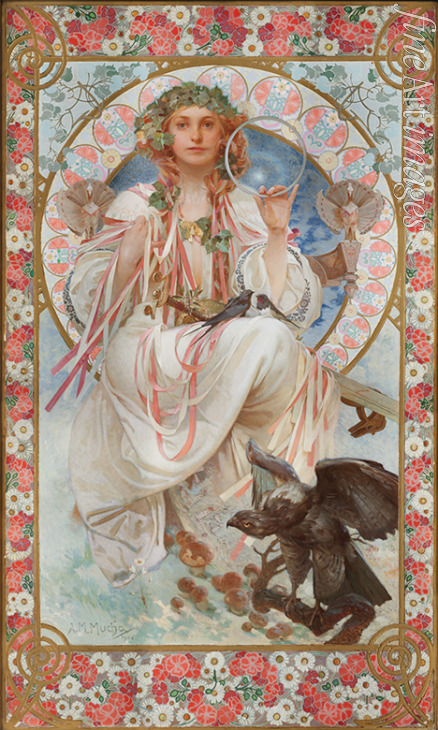 Mucha Alfons Marie - Portrait of Josephine Crane-Bradley (1886-1952) as Slavia