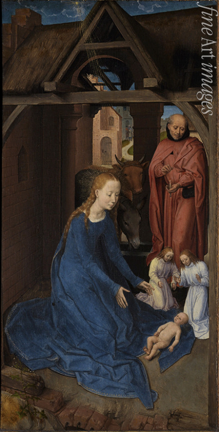 Memling Hans - Weihnachten. Triptychon von Jan Floreins, linke Tafel