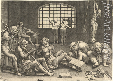 Scultori (genannt Mantovano) Giovanni Battista - Das Gefängnis, nach Giulio Romano
