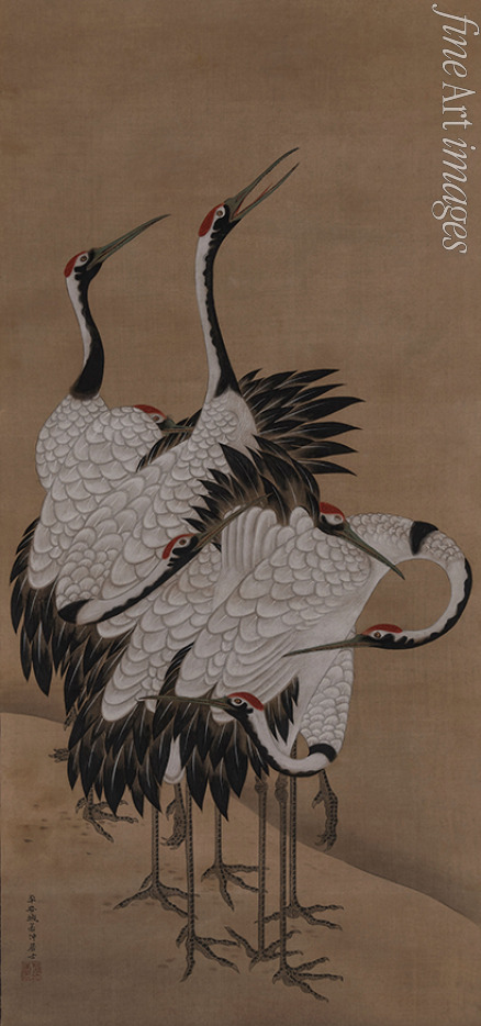 Jakuchu Ito - Seven cranes