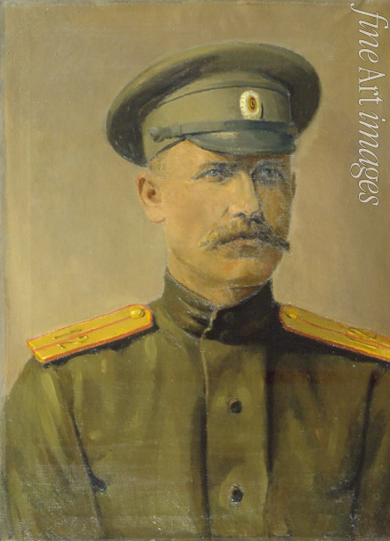 Ab Pavel Yefimovich - Portrait of the arms engineer Fedor Tokarev (1871-1968), designer of the machine gun Maxim