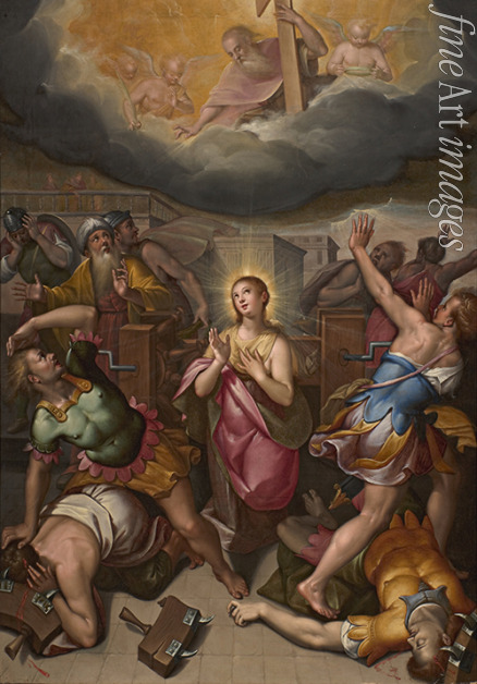 Calvaert Denys - Das Martyrium der heiligen Katharina (Das Radwunder)