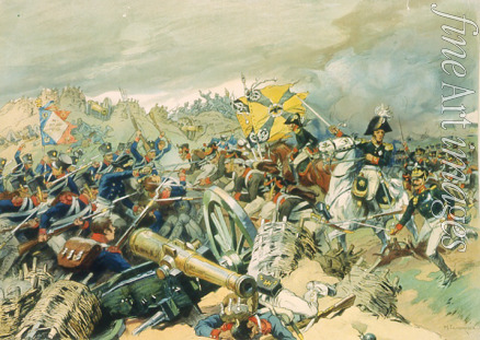 Samokish Nikolai Semyonovich - The Battle of Borodino on August 26, 1812. Third French Attak