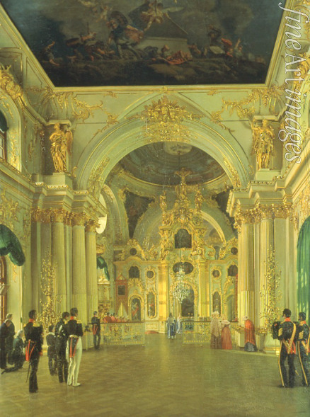 Tyranow Alexei Wassiljewitsch - Innenansicht der Großen Kirche im Winterpalast