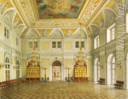 Ukhtomsky Konstantin Andreyevich - The Entrance Hall in the Winter palace in St. Petersburg