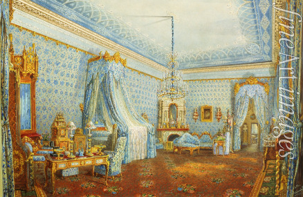 Sadownikow Wassili Semjonowitsch - Das Schlafzimmer im Jussupow-Palais in St. Petersburg