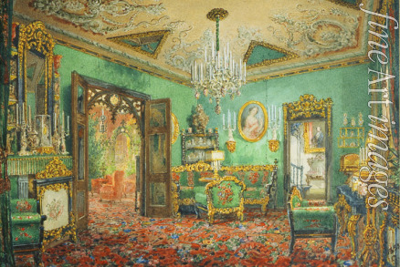 Sadovnikov Vasily Semyonovich - The Green livingroom in the Yusupov Palace in St. Petersburg