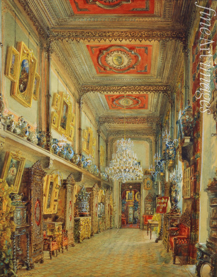 Sadovnikov Vasily Semyonovich - The Library in the Yusupov Palace in St. Petersburg