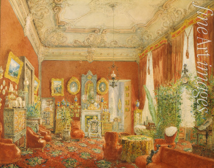 Sadovnikov Vasily Semyonovich - The Family Living Room in the Yusupov Palace in St. Petersburg