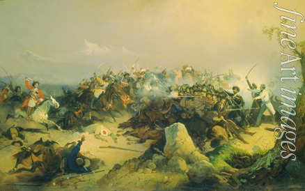 Koenig David Johann-Friedrich - Attack of the Cherkesses on the Russian cavalry on May 24, 1846