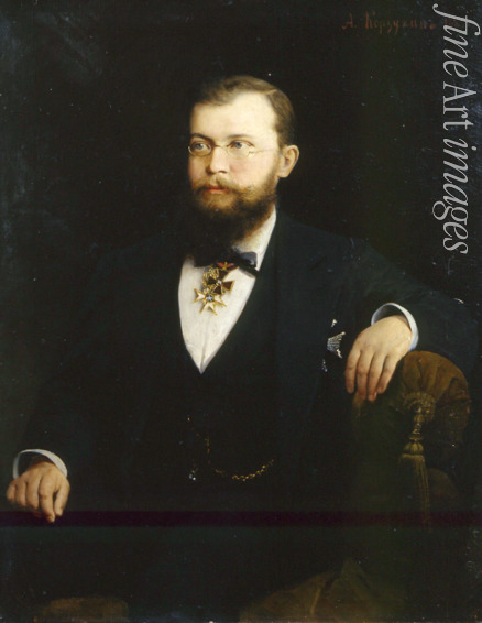 Korsuchin Alexei Iwanowitsch - Porträt des Forschers Sibiriens Alexander M. Sibirjakow (1849-1893)