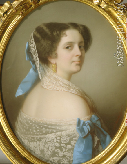 Robillard Hyppolyte - Porträt der Kaiserin Alexandra Fjodorowna (Charlotte von Preußen), Frau des Kaisers Nikolaus I. (1798-1860)