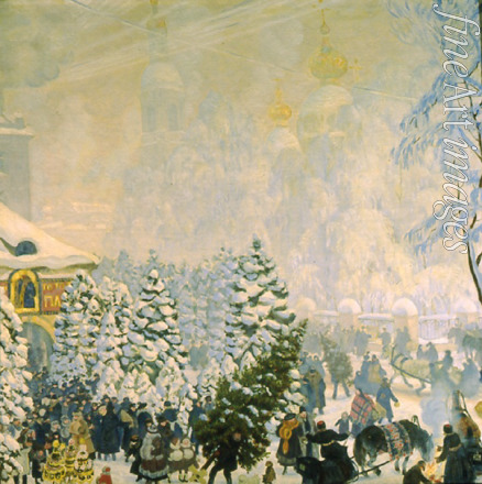 Kustodiew Boris Michailowitsch - Weihnachtsmarkt