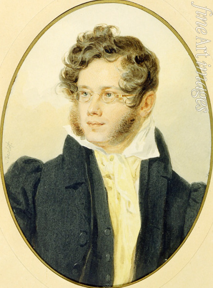 Sokolow Pjotr Fjodorowitsch - Porträt von Dichter Fürst Pjotr Andrejewitsch Wjasemski (1792-1878)