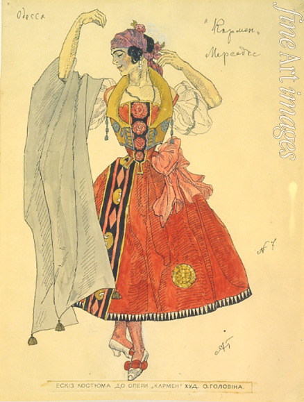 Golovin Alexander Yakovlevich - Costume design for the opera 