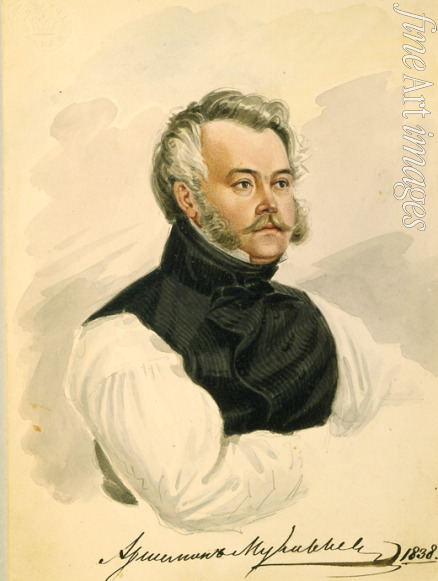 Bestuschew Nikolai Alexandrowitsch - Porträt des Dezembristen Artamon S. Murawjow (1794-1846)