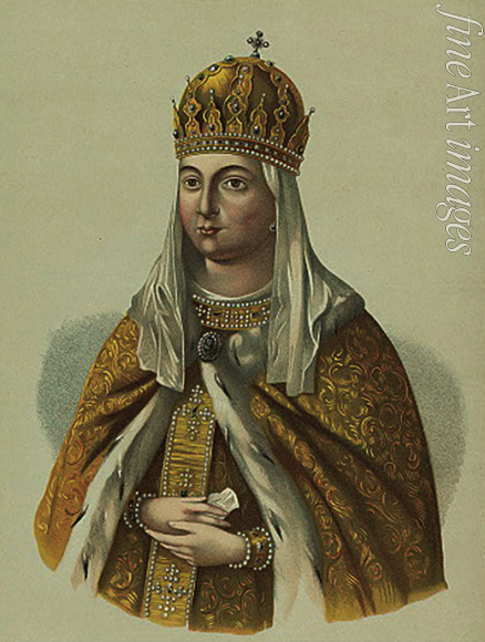 Borel Pjotr Fjodorowitsch - Porträt der Zarin Jewdokia Streschnewa (1608-1645), Ehefrau des Zaren Michail I. von Russland