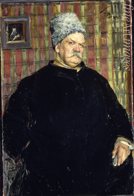 Maljutin Sergei Wassiljewitsch - Porträt von Schriftsteller Wladimir Alexejewitsch Giljarowski (1853-1935)