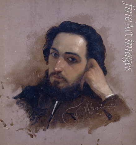Mjasojedow Grigori Grigorjewitsch - Porträt von Schriftsteller Wsewolod Michajlowitsch Garschin (1855-1888)