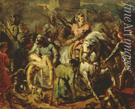 Scheffer Ary - Der Tod von Gaston de Foix in der Schlacht von Ravenna am 11. April 1512