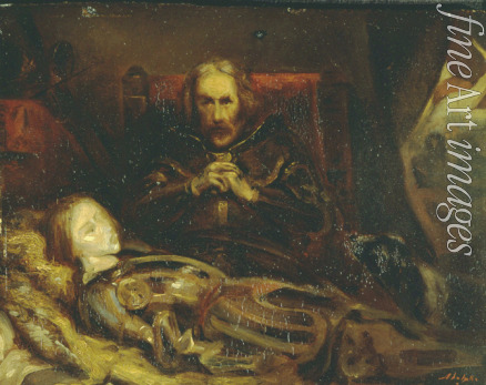Scheffer Ary - Eberhard II. Graf von Württemberg beweint seinen Sohn, der in der Schlacht bei Döffingen starb