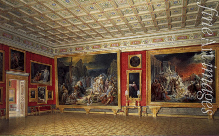 Hau Eduard - The Russian Painting Hall in the Hermitage in St. Petersburg