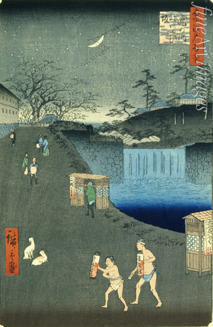 Hiroshige Utagawa - Hügel Aoi hinter dem Toranomon (Tigertor) (Einhundert Ansichten von Edo)