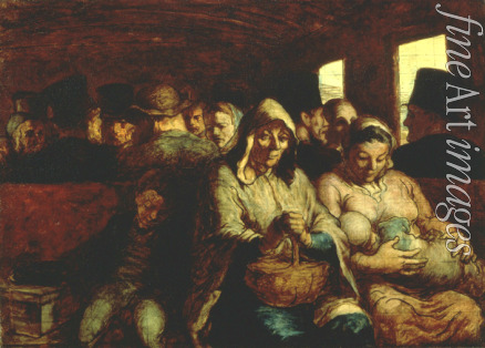 Daumier Honoré - Ein Wagen der Dritten Klasse