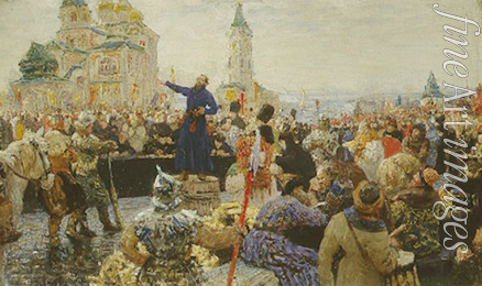 Repin Ilya Yefimovich - Minin appeals to the people of Nizhny Novgorod in 1611