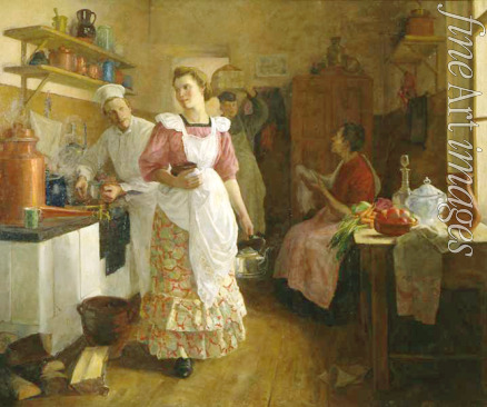 Ivanova-Bronevskaya Olga Vasilyevna - In the kitchen
