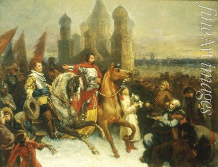 Schwarz Vyacheslav Grigoryevich - The Entry of Tsar Vasili IV of Russia and Count Jakob de La Gardie into Moscow