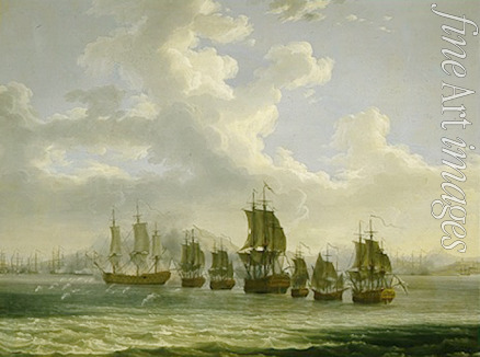 Hackert Jacob Philipp - The Russian Fleet on the Hunt for Turkish Ships at the Bay of Egypt
