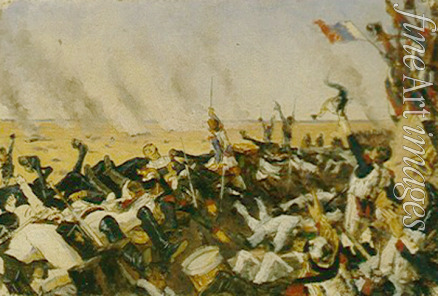 Wereschtschagin Wassili Wassiljewitsch - Das Ende der Schlacht von Borodino am 26. August 1812