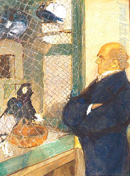 Esutschewski Michail Dmitrijewitsch - Charles Darwin im Taubenschlag in Downe