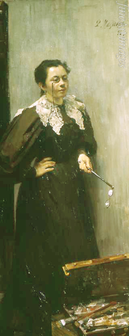 Malyavin Filipp Andreyevich - Portrait of the artist Anna Ostroumova (1871-1955)
