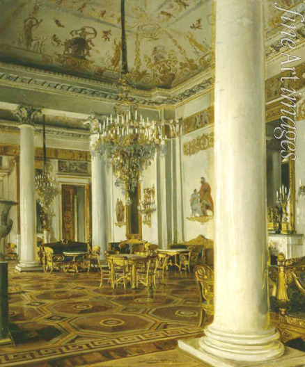 Premazzi Ludwig (Luigi) - Das Arbeitszimmer des Großfürsten Michail Nikolajewitsch von Russland im Neuen Michael Palast in St. Petersburg