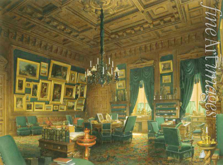 Premazzi Ludwig (Luigi) - Das Arbeitszimmer des Kaisers Alexander III. im Anitschkow-Palast in Sankt Petersburg