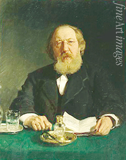 Repin Ilya Yefimovich - Portrait of the author Ivan Sergeyevich Aksakov (1823-1886)