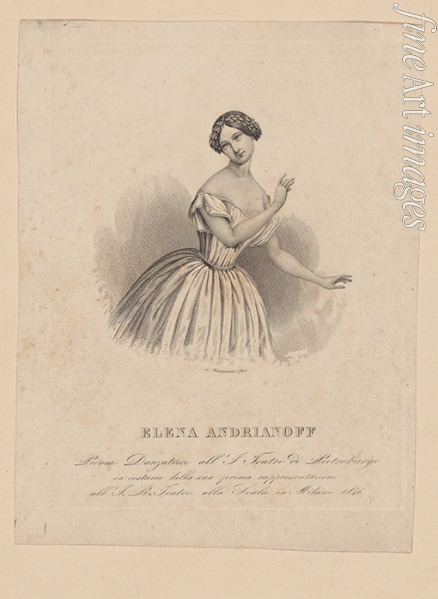 Anonymous - Ballet dancer Elena Andreyanova (1819-1857) in the Teatro alla Scala  