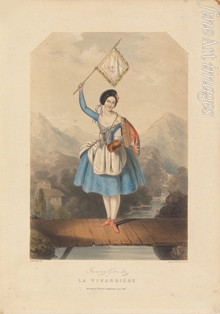 Unbekannter Künstler - Balletttänzerin Fanny Cerrito (1817-1909) im Ballett 