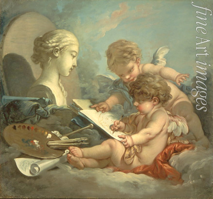 Boucher François - Cupids. Allegory of Painting
