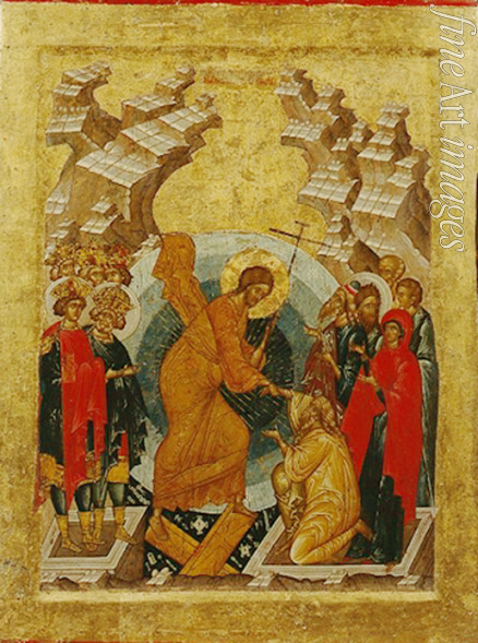 Russian icon - The Descent into Hell