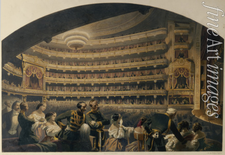 Duruy Jean Alexandre - Das Publikum in der Loge im Bolschoi-Theater