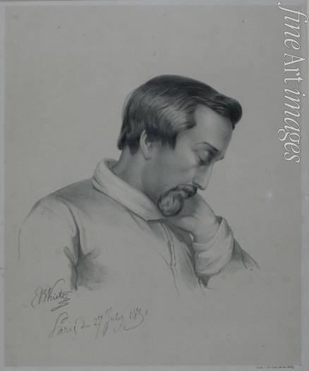 Kietz Ernst Benedikt - Porträt des Dichters Heinrich Heine (1797-1856)